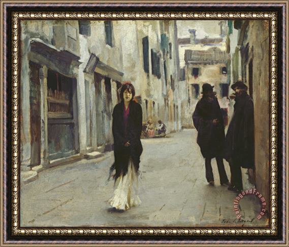 John Singer Sargent Street in Venice Framed Print