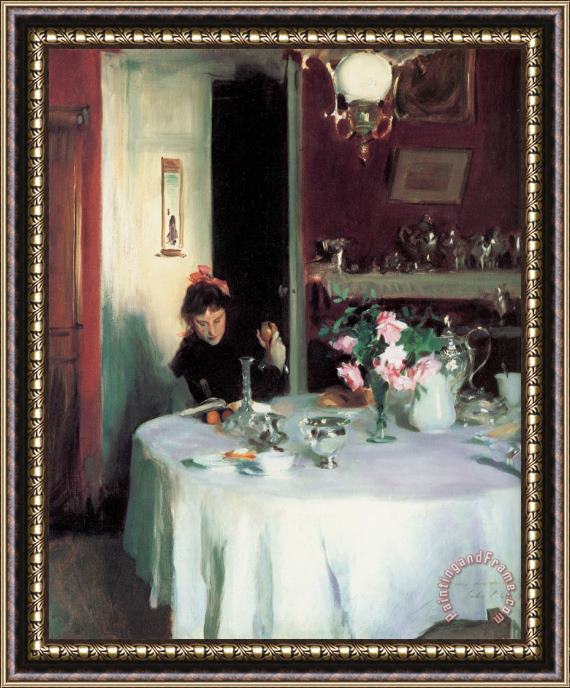 John Singer Sargent The Breakfast Table Framed Print