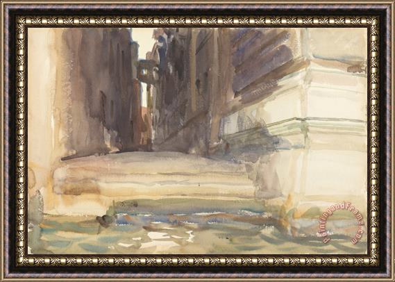 John Singer Sargent The Calle Della Rosa with The Monte Di Pieta, Venice Framed Painting