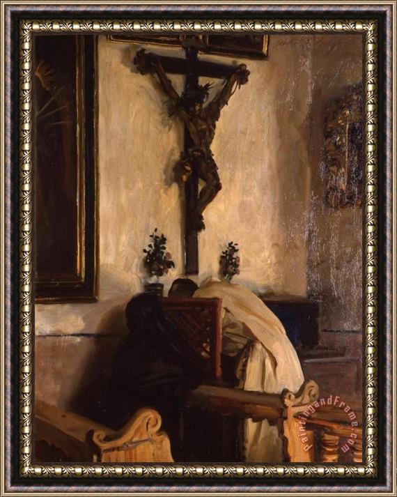 John Singer Sargent The Confession 1914 Framed Painting