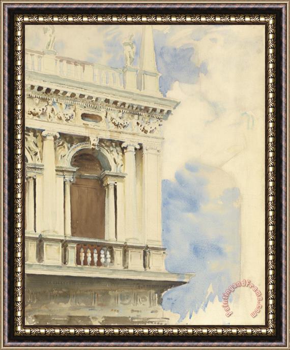 John Singer Sargent The Library in Venice Framed Print