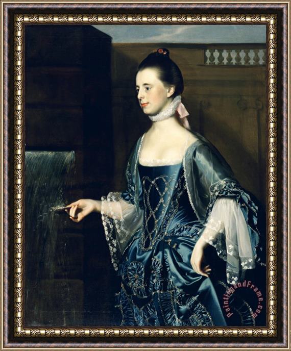 John Singleton Copley Mrs. Daniel Sargent (mary Turner) Framed Painting
