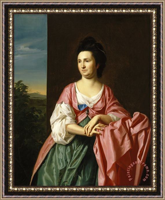 John Singleton Copley Mrs. Sylvester Gardiner, Nee Abigail Pickman, Formerly Mrs. William Eppes Framed Painting