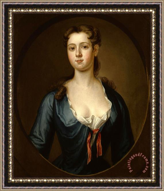 John Smibert Portrait of Mary Pemberton Framed Painting