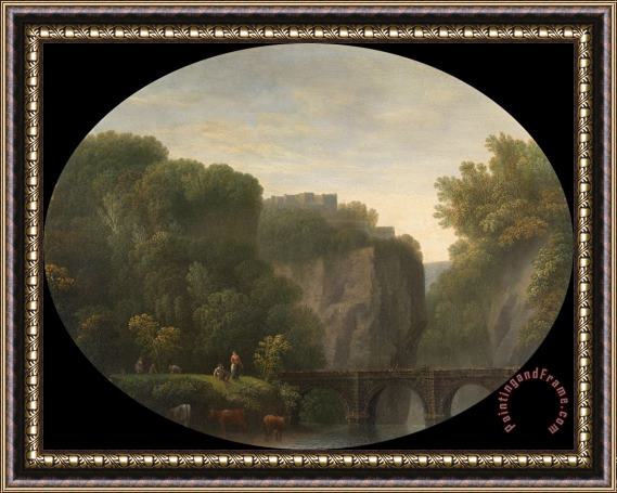 John Taylor of Bath A Bridge Over The River Wye Framed Painting