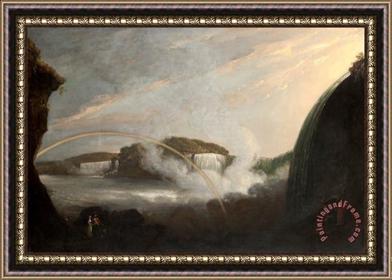 John Trumbull Niagara Falls From Below The Great Cascade on The British Side, 1808 Framed Print