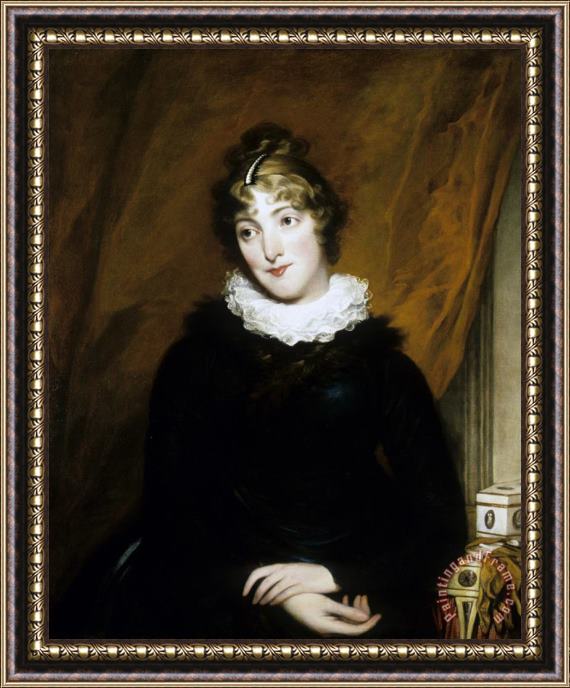 John Trumbull Portrait of Mrs John Trumbull (sara Hope Harvey) Framed Painting