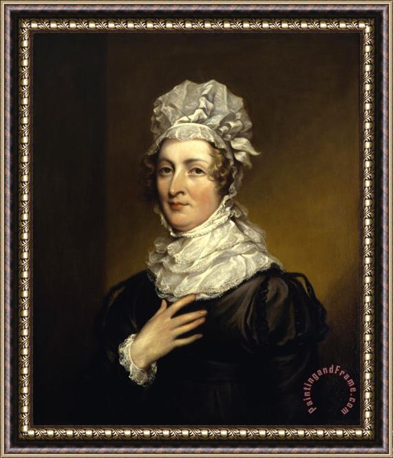 John Trumbull Portrait of Mrs. John Trumbull Framed Painting