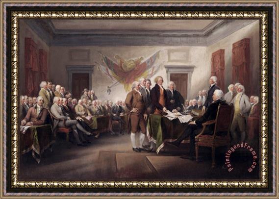 John Trumbull The Declaration of Independence, July 4, 1776 Framed Print