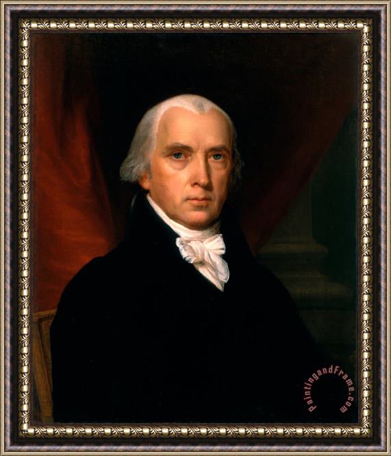 John Vanderlyn James Madison Framed Painting