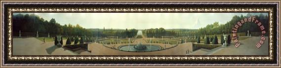 John Vanderlyn Panoramic View of The Palace And Gardens of Versailles Framed Print