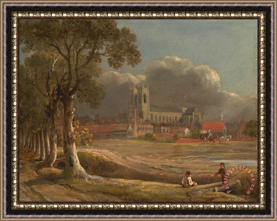 John Varley Westminster Abbey From Tothill Fields Framed Painting