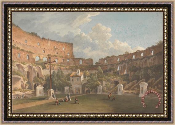 John Warwick Smith An Interior View of The Colosseum, Rome Framed Print
