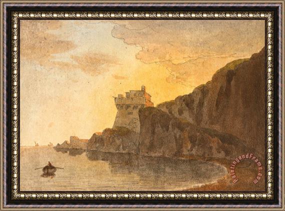 John Warwick Smith In The Bay of Salerno, Near Vietri Framed Print