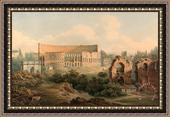 John Warwick Smith The Colosseum, Rome Framed Painting