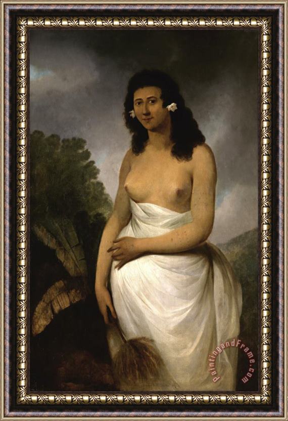 John Webber Portrait of Poedooa, Daughter of Orea, King of Ulaitea, Society Islands Framed Painting