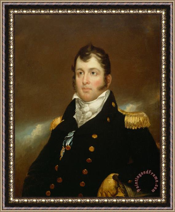 John Wesley Jarvis Commodore Oliver Hazard Perry Framed Painting