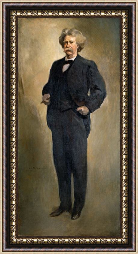 John White Alexander Samuel L. Clemens (mark Twain) (1912 Or 1913) Framed Painting