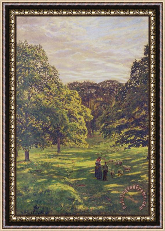 John William Buxton Knight Meadow Scene Framed Print