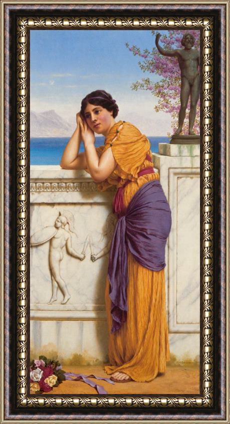 John William Godward 'rich Gifts Wax Poor When Lovers Prove Unkind' Framed Painting