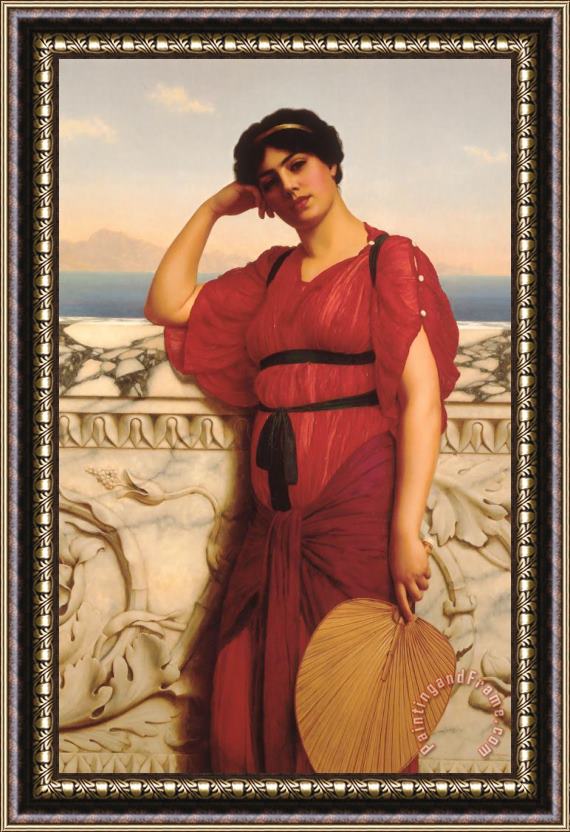 John William Godward A Classical Lady Framed Painting