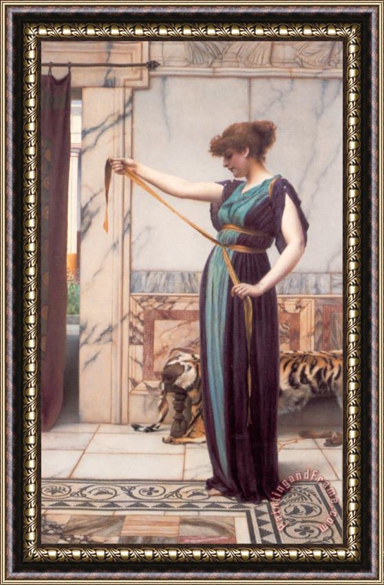 John William Godward A Pompeian Lady Framed Painting