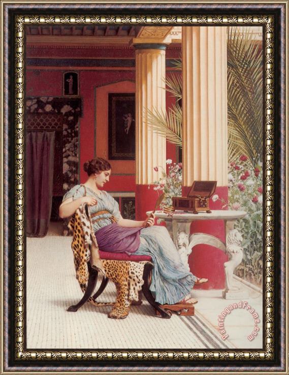 John William Godward The Jewel Casket Framed Painting