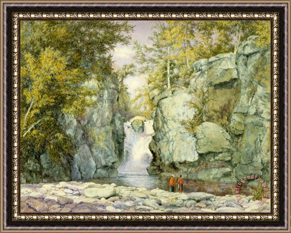 John William Hill Fawn's Leap, Catskill Mountains Framed Painting