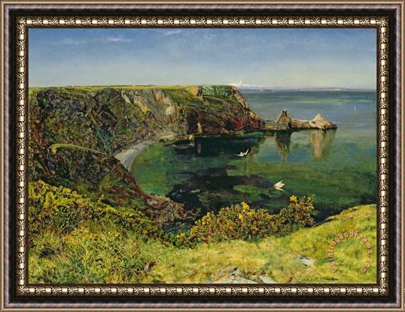 John William Inchbold Anstey's Cove in Devon Framed Painting