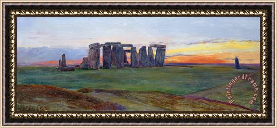 John William Inchbold Stonehenge Framed Painting