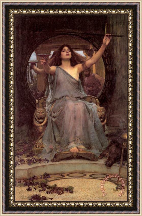 John William Waterhouse Circe Offering The Cup to Odysseus Framed Painting