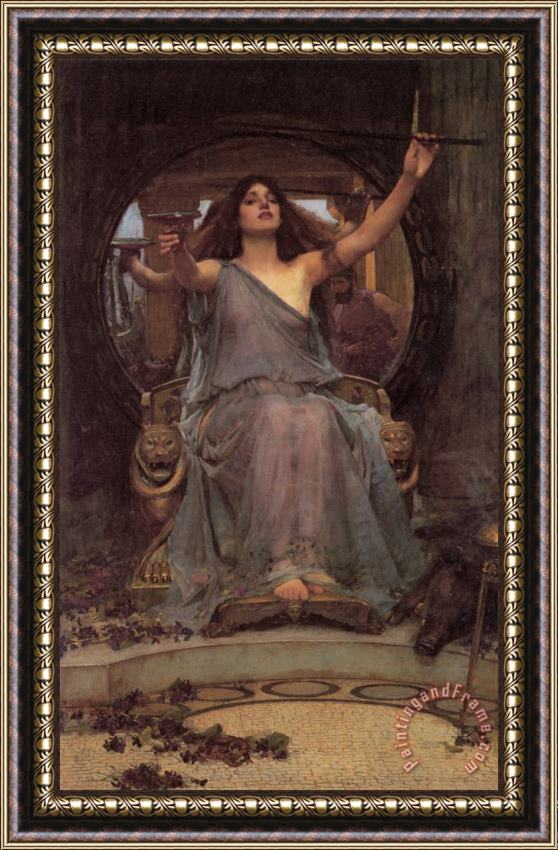 John William Waterhouse Circe Offering The Cup to Ulysses Framed Painting