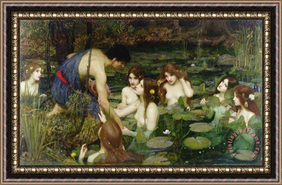 John William Waterhouse Hylas and the Nymphs Framed Painting