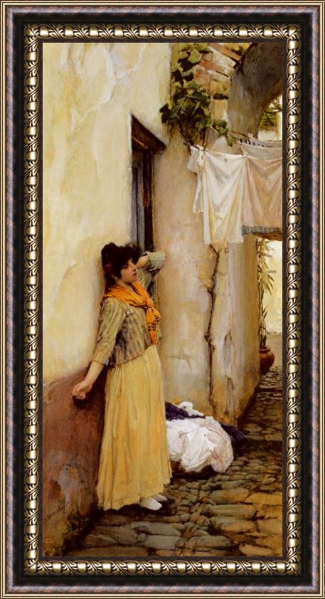 John William Waterhouse Italian Girl Framed Painting