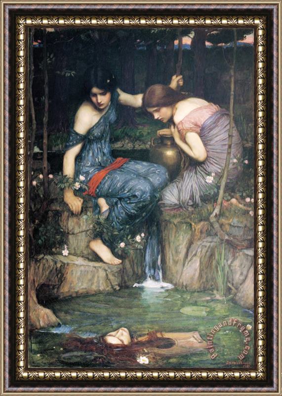 John William Waterhouse Nymphs Finding The Head of Orpheus Framed Print