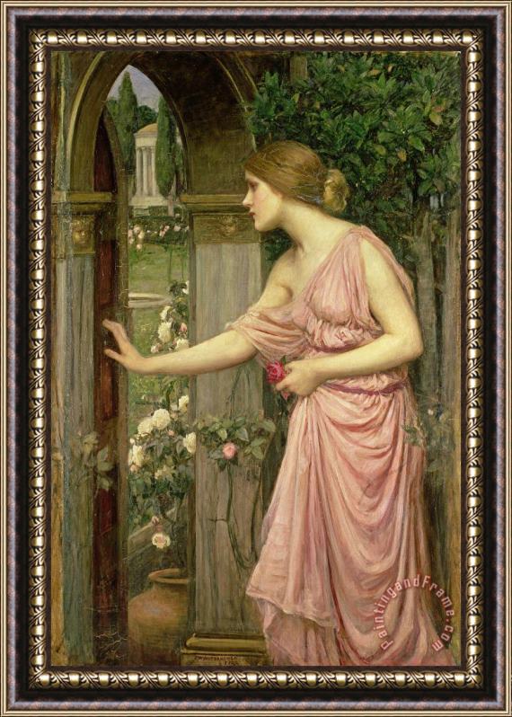 John William Waterhouse Psyche entering Cupid's Garden Framed Print
