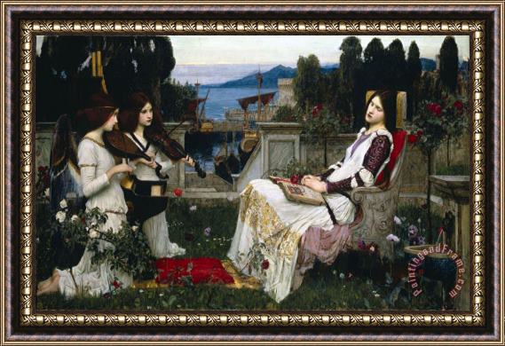 John William Waterhouse Saint Cecilia 1895 Framed Print