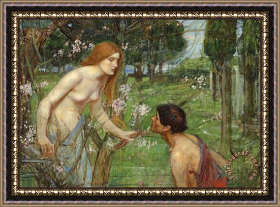 John William Waterhouse Study for 'phyllis And Demophoon', 1905 Framed Painting