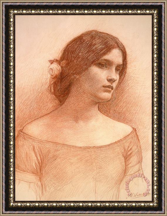 John William Waterhouse Study For The Lady Clare Framed Painting