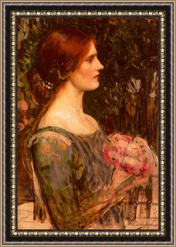 John William Waterhouse The Bouquet Framed Painting