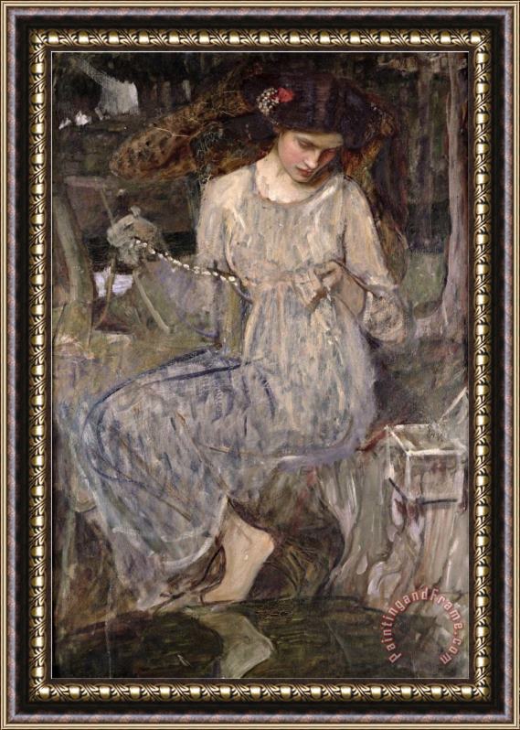 John William Waterhouse The Necklace C 1909 Framed Painting
