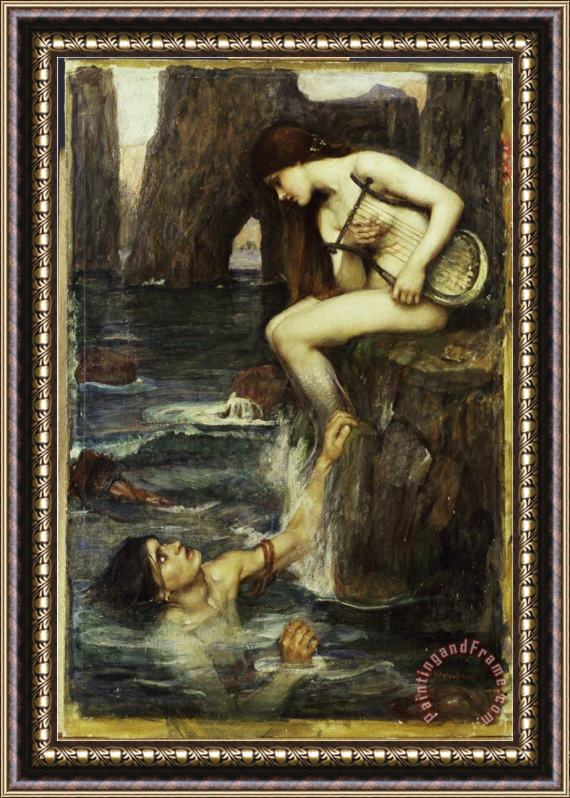 John William Waterhouse The Siren C 1900 Framed Print
