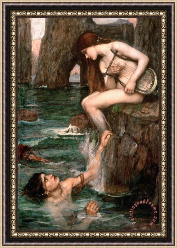 John William Waterhouse The Siren Framed Print