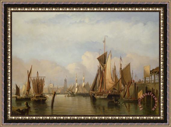 John Wilson Carmichael Billingsgate Wharf Framed Print