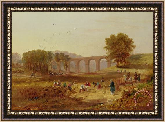 John Wilson Carmichael Corby Viaduct, The Newcastle And Carlisle Railway Framed Print