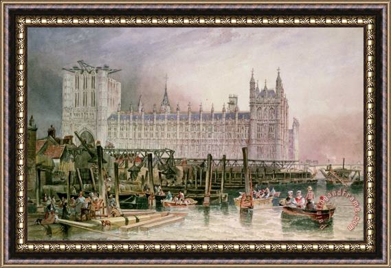 John Wilson Carmichael The Houses of Parliament in Course of Erection Framed Print