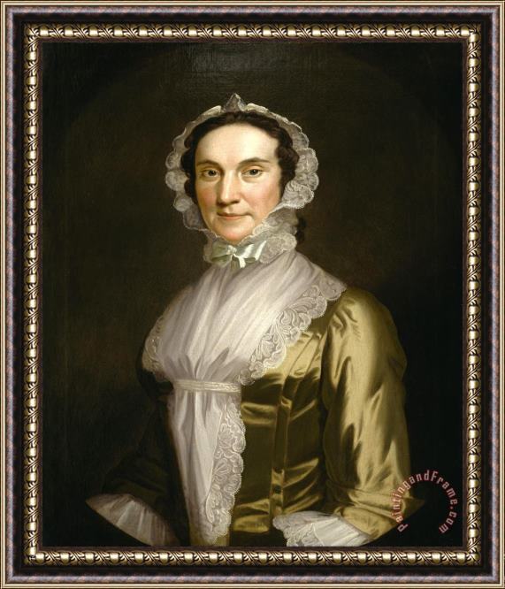 John Wollaston Portrait of Mrs. Richard Nichols Framed Painting
