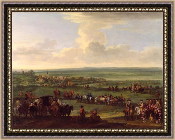 John Wootton  George I - At Newmarket Framed Painting