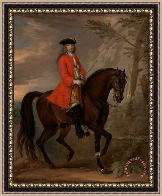 John Wootton Portrait of a Man on Horseback Framed Print