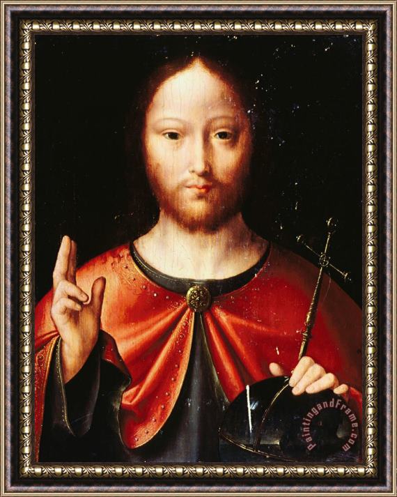 Joos van Cleve Salvator Mundi Framed Painting